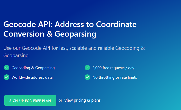 GEOCODE API: ADDRESS TO COORDINATE CONVERSION AND GEOPARSING!