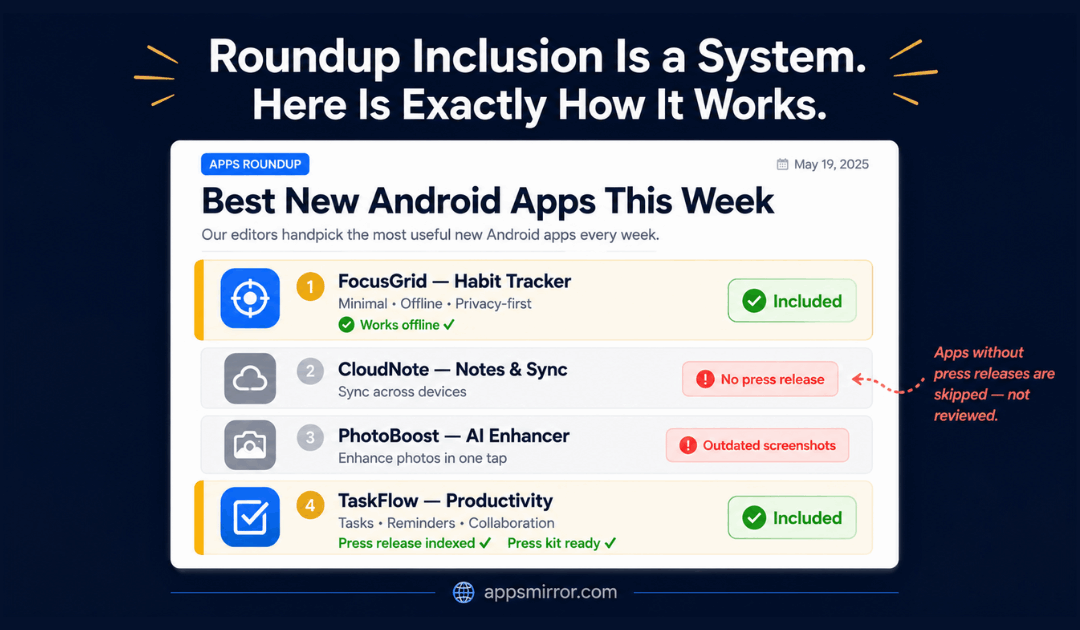 How to Make Sure Your App Gets Into Android Roundups and News Digests