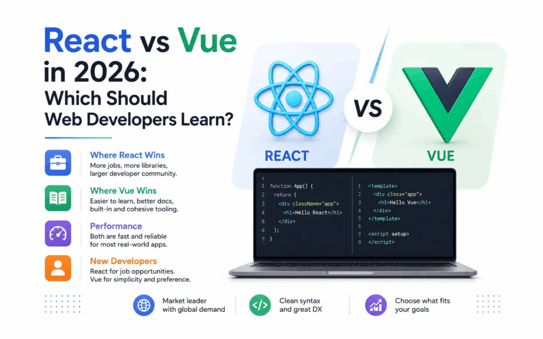 React vs Vue in 2026: Which Should Web Developers Learn?
