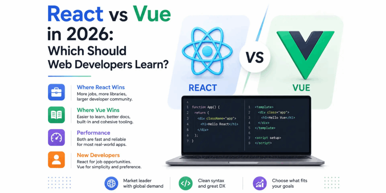 React vs Vue in 2026: Which Should Web Developers Learn?