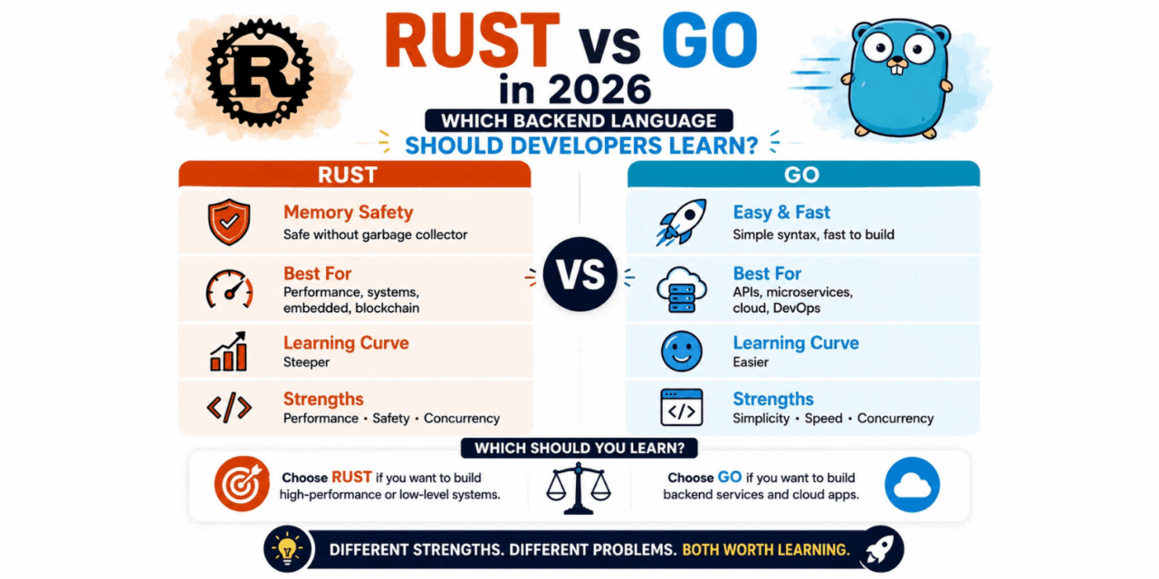 Rust vs Go in 2026: Which Backend Language Should Developers Learn?