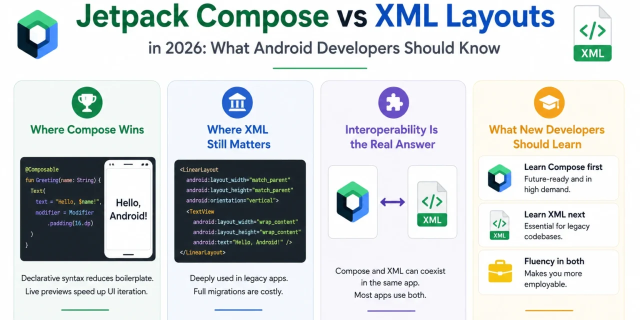 Jetpack Compose vs XML Layouts in 2026: What Android Developers Should Know