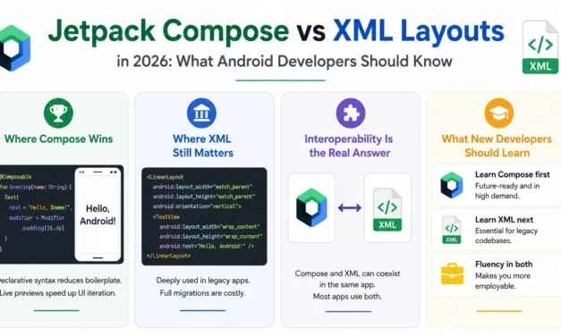 Jetpack Compose vs XML Layouts in 2026: What Android Developers Should Know